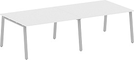 Стол для переговоров БА.ПРГ-2.3 Gray Белый