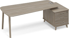 Стол руководителя на тумбе Time Wood ТМ В2 120