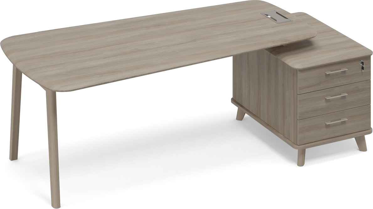 Стол руководителя на тумбе Time Wood ТМ В2 120