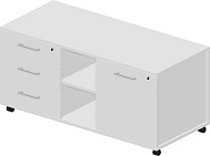 Тумба мобильная сервисная левая OMU1253BG