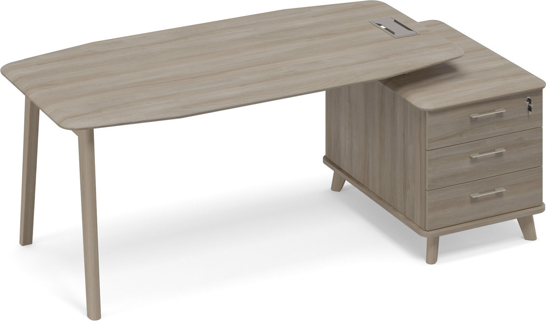 Стол руководителя на тумбе Time Wood ТМ В2 113