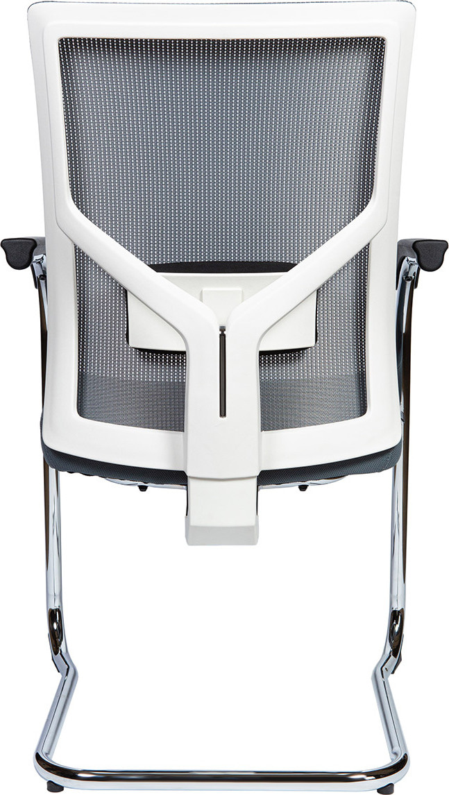 Кресло посетителя Сильвия white/gray CF