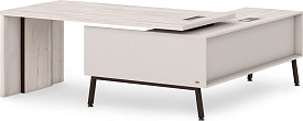 Стол руководителя с опорной тумбой Lavana Supreme Т-118л/пр Таксония светлая/Бежевый песок Стол руководителя с опорной тумбой Lavana Supreme Т-118л/пр Таксония светлая/Бежевый песок
