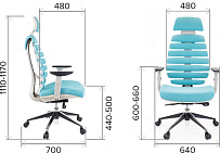 Кресло офисное эргономичное Everprof Ergo grey