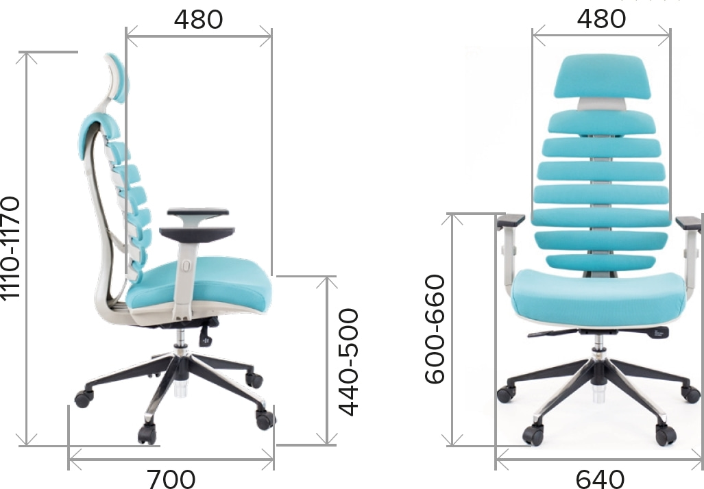 Кресло офисное эргономичное Everprof Ergo grey
