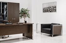 Кресло Vispo Wood кожа