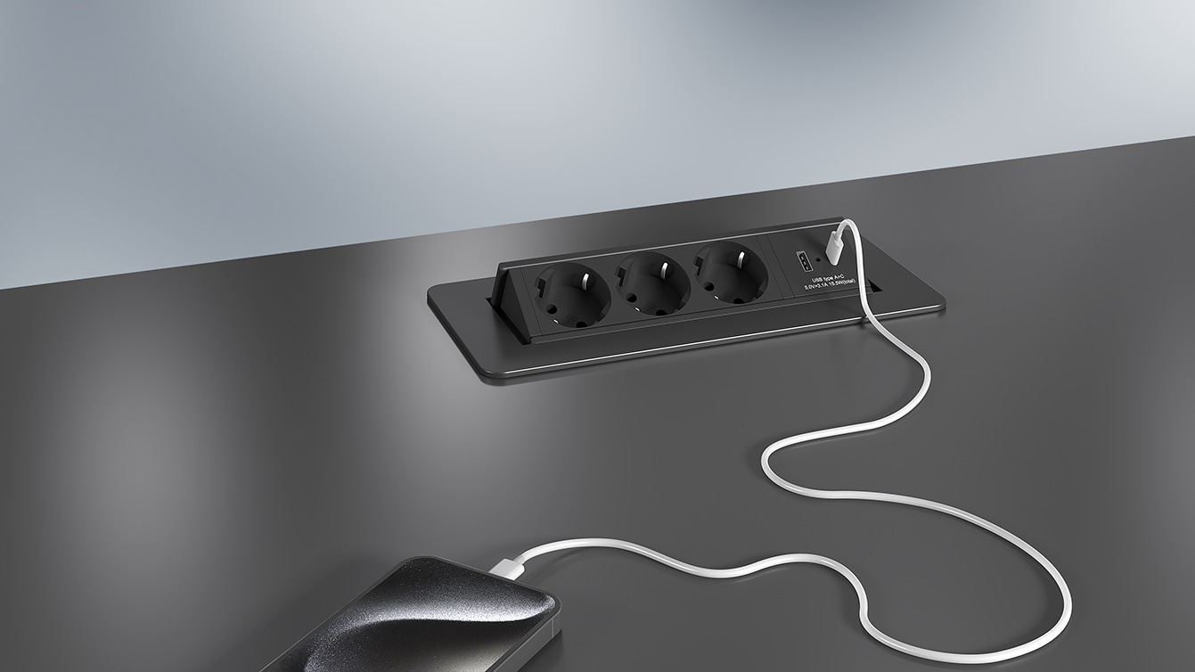 Розеточный блок DESK PRO G4703-2AC