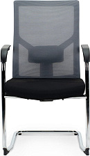 Кресло посетителя Сильвия black/gray CF