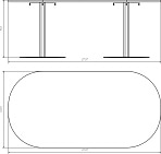 Стол для переговоров овальный 1A1020_sale