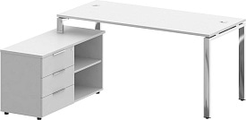 Стол руководителя левый Metal System Direct БГ.СРТ-4.7 Л Белый Стол руководителя левый Metal System Direct БГ.СРТ-4.7 Л Белый