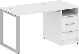 Рабочая станция с опорной тумбой БО.РС-СТП-1.1 Gray Белый Рабочая станция с опорной тумбой БО.РС-СТП-1.1 Gray Белый