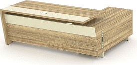 Стол руководителя Corner COR.SRT-20(L) Гикори песочный/Ваниль Стол руководителя Corner COR.SRT-20(L) Гикори песочный/Ваниль