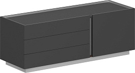 Тумба опорная левая Oliver OL-20-12.OS.OS.OS.L Оникс серый Тумба опорная левая Oliver OL-20-12.OS.OS.OS.L Оникс серый