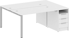 Рабочая станция с опорной тумбой БП.РС-СТП-2.3 Gray Белый Рабочая станция с опорной тумбой БП.РС-СТП-2.3 Gray Белый