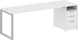 Рабочая станция с опорной тумбой БО.РС-СТП-1.5 Gray Белый Рабочая станция с опорной тумбой БО.РС-СТП-1.5 Gray Белый