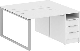 Рабочая станция с опорной тумбой БО.РС-СТП-2.1 Gray Белый Рабочая станция с опорной тумбой БО.РС-СТП-2.1 Gray Белый