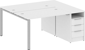 Рабочая станция с опорной тумбой БП.РС-СТП-2.2 Gray Белый Рабочая станция с опорной тумбой БП.РС-СТП-2.2 Gray Белый