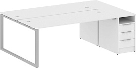 Рабочая станция с опорной тумбой БО.РС-СТП-2.5 Gray Белый Рабочая станция с опорной тумбой БО.РС-СТП-2.5 Gray Белый