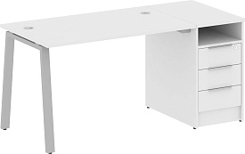 Рабочая станция с опорной тумбой БА.РС-СТП-1.2 Gray Белый Рабочая станция с опорной тумбой БА.РС-СТП-1.2 Gray Белый